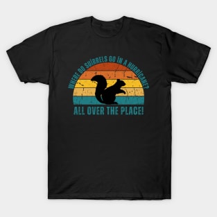 Squirrel Retro Sunset T-Shirt